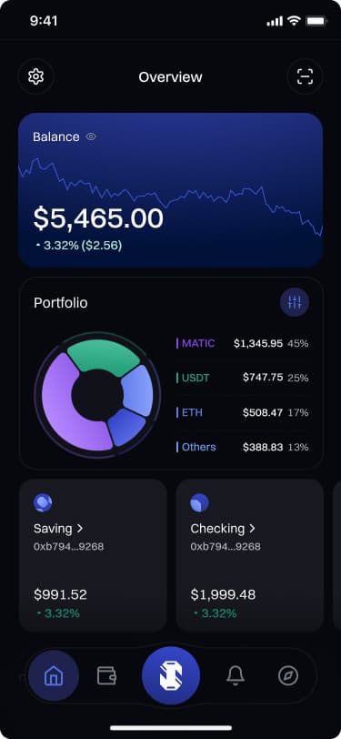 MPC Wallet home screen